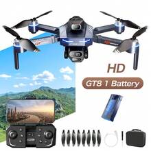 El dron multifuncional GT8 equipado con cámara puede ver la ruta de vuelo en tiempo real, tomar fotos y videos, y grabar la vida. Los motores sin escobillas ofrecen un rendimiento talla grande potente. El vuelo estacionario con flujo óptico es talla grande estable para drones principiantes. Drones económicos. Drones de fotografía aérea, regalos maravillosos para Navidad y Halloween - Mando a distancia GT8 multicolor - Ver 14