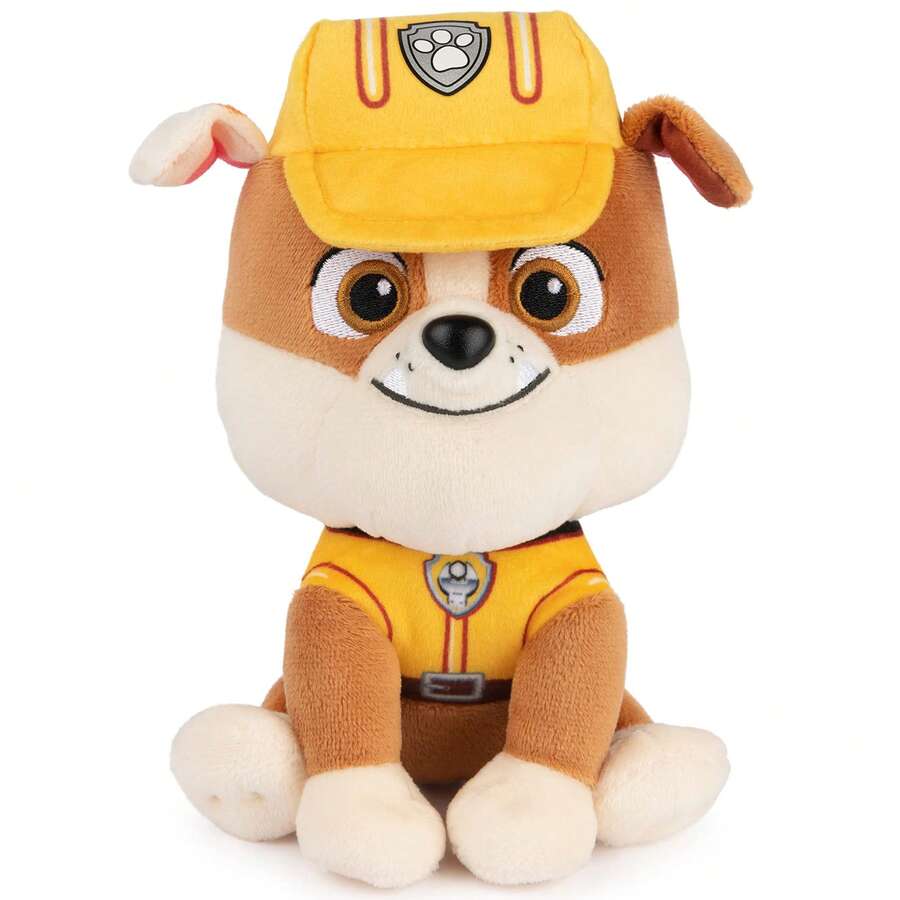Spin Master Official Rubble Plush Doll, 6-Inch Soft Stuffed Puppy In Uniform, Cuddly Children's Gift For Ages 3+ - RUBBLE - View 1