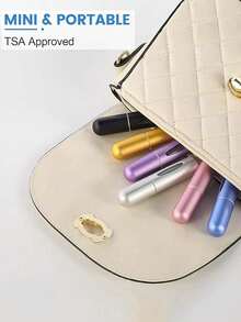 1 Piece Perfume Bottle With Fine Spray 5ml Easy To Carry With Pump Storage Container Suitable For Travel, Living Room, Bedroom, Bathroom Home Decoration Green - 綠色 - 查看 8