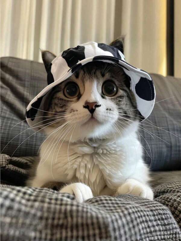 Cat Sun Hat And Ear Protection, Adjustable Drawstring, Cat Clothes, Suitable For Outdoor Use, Pet Supplies, Cat Gift Clothes, Essential Items For Cats, Cat Toys 43003834