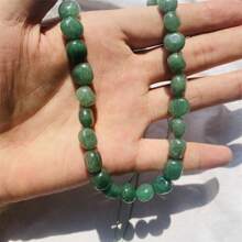 1PC(30-40pcs)Natural Gem Tumble Stone Crystal Bracelet Amethyst Citrine Clear Quartz Green Aventurine Rose Quartz Moonstone Asymmetric Stretch Beads Nuggets Quartz Bracelets Bangles Crystal Wristband For DIY