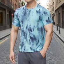 Under Armour Camiseta de hombre UA LAUNCH ELITE PRT SS de manga corta para ejercicio diario y deportes al aire libre 1389804-494 - Corriente azul - Ver 4