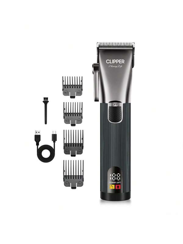 Kit combo de tondeuse sans fil rechargeable aux ions de lithium et de batterie - Tondeuse électrique pour la coupe des cheveux, barbes et tout le corps