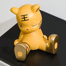 1pc Cute Tiger Tray Decor Ornament, Decorative Animal, King Of The Forest Tiger Figurine, Resin Adorable Animal Decor, Kids Room Decoration, Creative Gift Tray Ornament, Multiple Styles Available, Art Craft, Home Decor, Suitable For Bookshelf, Office, Living Room