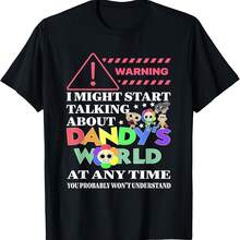 Camiseta Feminina Dandy's World Personagens Engraçados Para Hos- - 黑色9 - 查看 1