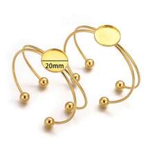 1 Buah Alas Gelang Permata Multi-Gaya Stainless Steel 304 Berlapis Emas 18K, Baki Penata Batu, Aksesoris Perhiasan Gelang DIY - gelang - View 11