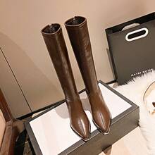 Women Knee-High Boots - 棕色 - 查看 1