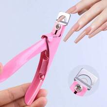 全新超锋利快速塑形假指甲工具 - 不锈钢U型一体式U型刀，用于修剪人造指甲。美容师/沙龙必备的美甲工具。不锈钢专业美甲U型指甲刀，适合美容师初学者和DIY美甲爱好者打造独特的指甲造型。全新不锈钢法式指甲钳美甲工具，适用于DIY指甲板切割、凝胶指甲塑形和日常指甲护理。,美甲用品,美甲工具,美甲工具,返校季,指甲,按压式指甲工具,美甲修脚工具