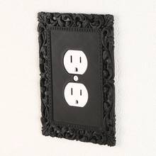 1件3D打印开关面板盖，深色巴洛克风格。墙面装饰，无需电力，无需电池。适用于客厅、卧室、酒吧、主题餐厅、艺术工作室 - 彩色 - 查看 11