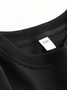 少女蝴蝶结豹纹蝴蝶结印花图案休闲圆领运动衫，秋冬季节，适合日常穿着、派对、学校、参加音乐节、度假、通勤 - 黑色 - 查看 5