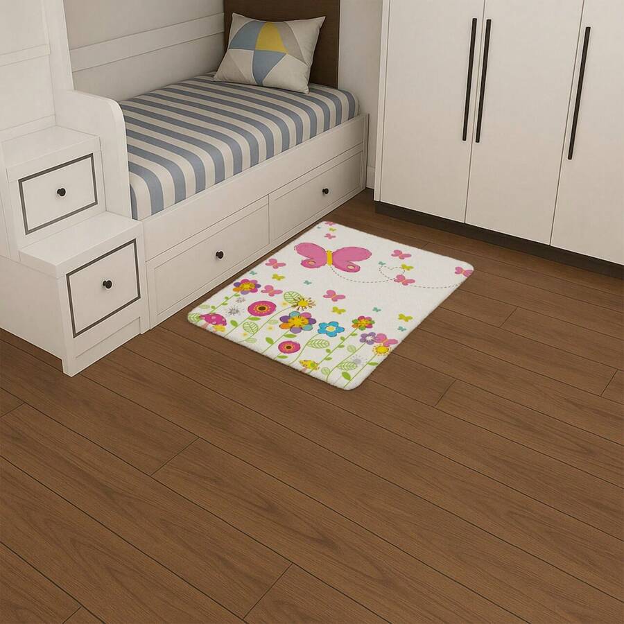 Non-Slip Children's Rug 65 X 50 Decoration For Bedroom, Baby, Playroom, Classroom - 銀色 - 查看 1