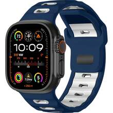 Color Blocking Sport Band Compatible With Apple Watch Ultra Men Women 49mm 46mm 45mm 44mm 42mm 41mm 40mm 38mm, Soft Silicone Strap Solo Loop Wrist Bands Compatible With IWatch Series 10 9 Ultra 2 SE 8 7 6 5 4 3 2 1