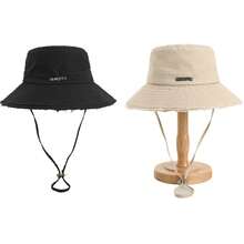 Korean Style Frayed Metal Letter Bucket Hat, Washed Vintage Rose Red Outdoor Hiking Sun Protection Cap For Women,Holiday,Travel - Hot Pink - View 25