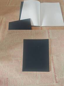 加厚复古牛皮纸 A5 黑色卡片纸空白笔记本，适合学生、办公文具、笔记、草稿本等 - 返校季/毕业季礼物，用于学校用品，返校 - 黑色 - 查看 10