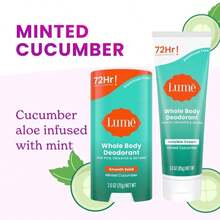 Lume Whole Body Deodorant - Invisible Cream Tube And Solid Stick - 72 Hour Odor Control - Aluminum Free, Baking Soda Free, Skin Loving - 30 Ounce Tube And 26 Ounce Solid Stick Bundle (Vanilla Bliss) - Dưa chuột bạc hà - Xem 9