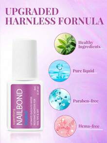 Extra Strong Brush-On Nail Glue For Acrylic Nails, Nail Tips & Press-On Nails (8ml) With File For Glue-On Fake Nails, Fix Broken Nail Repair. Acrylic Nail Glue Nail Bond Nail Glue Gel - 1PC - Xem 7