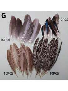 24pcs 4 Styles Natural Spotted Feathers, 6-8 Inches, Bulk For Craft, Jewelry, DIY Decoration - Multicolor - View 16