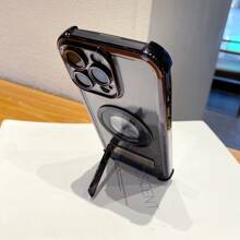 极简主义支架手机壳，防震/TPU 硅胶软边高端保护套，防尘角加厚奢华手机壳兼容三星 Galaxy S24 Ultra/S24 Plus/S24/S23 Ultra/S23 Plus/S23/S22 Ultra/S22 Plus/S22/S21 Ultra/S21 Plus/S21 FE/S23 FE/S20 Ultra/S20 Plus/S20 FE 和支架电镀 + TPU 硅胶软边全覆盖高端保护壳适用于 OPPO A5x/C12 3456789/987654321，适用于 OPPO A12 3456789 987654321 防水防摔防刮