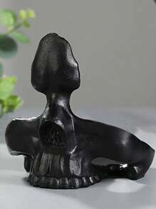 1 Stück abstrakte Schädel Blumentopf, kreative Horror Skulptur Blumenvase, individuelle Vase, Schädel Kunst Harz Vase Tischdekoration Zuhause, Wohnzimmer Deko Geschenk Vase, Halloween Zimmer Gothic Dekoration, Blumenvase, Blumentopf, Tischmittelpunkt, Pflanztopf, Blumenvasen