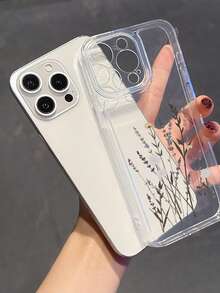 Transparent Case With Leaf Pattern, Compatible With Apple, Redmi, INFINIX, Nothing Phones Waterproof Shockproof Anti-Fall Scratch Resistant - Multicolor - View 5