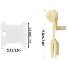 50/100/200pcs Plastic Floss Bobbins, Embroidery Floss Cards For Cross Stitch Thread Craft DIY Sewing Storage, Hard Floss Bobbins,(White,Clear) - Multicolor - View 2