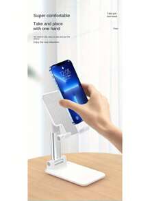 1pc Desktop Simple Eyeglasses Storage Rack, Slouchy Phone Holder, Minimalist Convenient Phone Stand, Gift - White - View 8