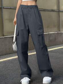 1pc Tween Girls Versatile Casual Street Loose Cargo Pants, Suitable For Sports & Outdoor, Autumn/Winter