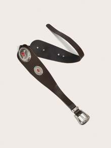 1 件女士复古深色西部复古风格别致腰带秋季、秋季、万圣节