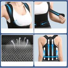 Rückenbandage für den unteren Rücken mit Seilzugsystem, Lendenwirbel-Stützgurt für Männer & Frauen mit Lendenkissen, ergonomisches Design und weiches atmungsaktives 3D-Strickmaterial