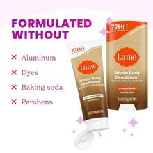 Lume Whole Body Deodorant - Invisible Cream Tube And Solid Stick - 72 Hour Odor Control - Aluminum Free, Baking Soda Free, Skin Loving - 30 Ounce Tube And 26 Ounce Solid Stick Bundle (Vanilla Bliss) - Vanilla Bliss - 查看 5