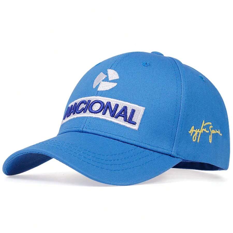 Nueva gorra de bordado de moda de Ayrton, gorra de béisbol de equipo de protección al aire libre - Azul - Ver 1