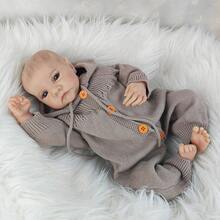 1pc 46cm Lifelike Reborn Doll Handmade Soft Vinyl Body 3D Skin Toy Christmas Gift Companion Playmates Dolls