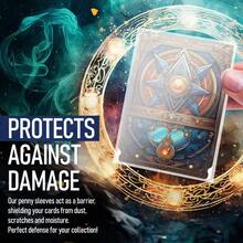 Premium Penny Sleeves For Trading Cards Soft Trading Card Sleeves For Baseball Cards Ultra Clear Plastic Pro Sports Card Sleeve Football MTG Collector Sleeve Standard + Thick Options Available - Clear - View 6