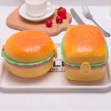 Caja de almuerzo con forma de hamburguesa - Caja de almuerzo de hamburguesa linda, Caja de almuerzo, recipiente de alimentos a prueba de fugas, Caja de almuerzo de hamburguesa portátil y linda, Perfecta para ensaladas, sándwiches