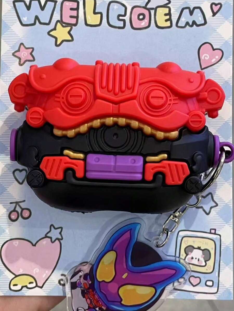 1 件创意假面骑士变身腰带设计 1/2/3/4/Pro 无线蓝牙耳机保护壳（不含耳机） - 彩色 - 查看 1