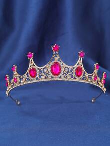 1pc Elegant Classic Crystal Crown Bridal Headpiece, Suitable For Women's Events And Party Attire, Coronas, Tiara, Hair Vine, Accessories - Multicolor - View 19