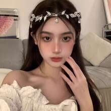 镶钻皇冠头饰，适合万圣节服装派对，柔软的仙女耳朵皇冠发箍，魔法森林主题花朵头饰，非常适合文艺复兴集市和奇幻服装配饰 - 彩色 - 查看 8