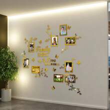 1 pieza Adhesivo de pared de marco acrílico creativo con diseño de rama de árbol, 9 ramas de marco con decoración de pared de rompecabezas de mariposa, adhesivo de marco de rama acrílico, regalo para cumpleaños, festivales, adecuado para sala de estar, dormitorio, estudio, entrada, decoración de pared de fondo de sofá, regalos de graduación, decoración de habitación, decoración del hogar, decoración de baño, decoración de dormitorio, decoración de habitación, artículos de decoración de sala de estar, decoración del hogar, papel tapiz de pared de sala de estar, pegatinas personalizadas