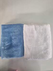 Kit With 2 3D Blankets For Baby Girl Boy Blanket High Relief Personalized Blanket Maternity - 藍白3D - 查看 2