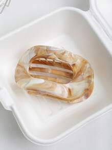 1 件优雅大理石纹椭圆形鸭夹发夹，扎染扁平圆形发夹（适合浓密头发），发爪多功能发饰，爪夹，发夹，发夹，发夹，发夹，鳄鱼发夹 - 彩色 - 查看 16