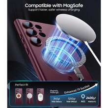 Magsafe Magnetic Protective Case Compatible With Samsung Galaxy S24 S25 S22 S23 Ultra Plus S20 S21 FE Note 20 A35 A55 A05 A15, Soft TPU Material, Also Fits 17 Air 16 E 15 14 13 12 11 Pro Max Plus - Purple - View 6