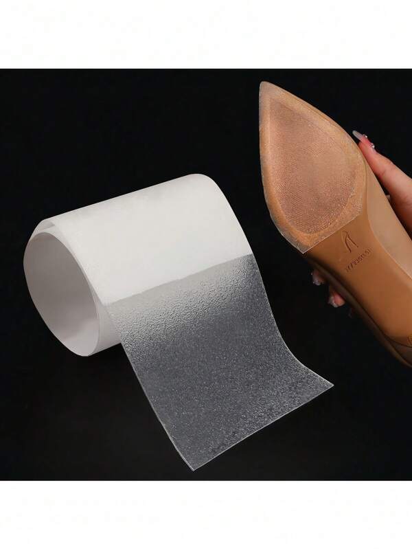 1 rouleau de protecteur de semelle de chaussure auto-adhésif - film autocollant transparent antidérapant, convient à divers types de chaussures, talons hauts, plates-formes et baskets, accessoires d'entretien des chaussures