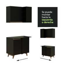 Madesa Gabinete Integral Esquinero 332cm Reims Negro 03 - Negro - Ver 8