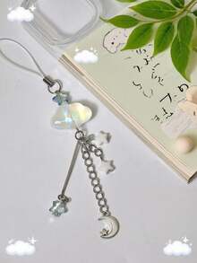 1 件透明亚克力云吊坠挂绳、智能手机饰品配件、DIY 珠宝 - 白色 - 查看 4