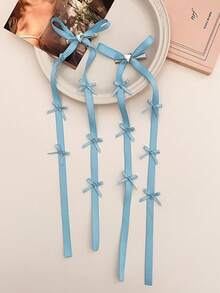 2/10 piezas Accesorios para el cabello de mujer, Pinzas para el cabello con lazo de cinta dulce, Barrettes con lazo de cinta de bailarina, Pinza lateral con borla larga, Decoraciones versátiles para el cabello para uso diario, Atuendo de invierno para mujer, Lazos, Lindos, Elegantes, Accesorios para la cabeza, Horquillas - Multicolor - Ver 6