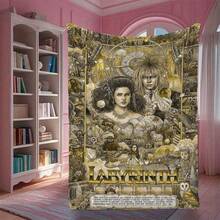 Labyrinth-Inspired Ultra-Soft Flannel Throw Blanket - Cozy, Add A Modern Touch To Your Home And Create A Comfortable Bedroom Style.  Suitable For All Seasons, Washable, Machine Washable, Lightweight, Breathable, Comfortable, Warm, Unique, 280gsm, Suitable For Him And Her, Suitable For Naps, Camping, Traveling, Family, Daily Life, Office Decoration, Birthday Anniversaries, Valentine's Day, Thanksgiving Day, Christmas, Halloween, Mother's Day, Father's Day, Weddings, New Year Gifts For Her, Him, Family, Boyfriend, Girlfriend Father's Family Members, Mother, Lover, Daughter, Son, Grandfather, Grandmother, Friends,  Classmates And Pets. Sofa,Bed,Car,Bedroom,Living Room,Office, Outdoor Camping, Beach,Wall Decoration Ships From USA