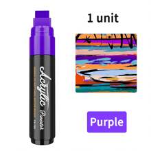 1pc 15mm Wide Tip Permanent Marker Pen, Waterproof & Fade Resistant, Suitable For Rock, Wood, Glass, Tire, Canvas, Ceramic, Fabric, Graffiti, Touch Up Paint, Large Capacity Craft Marker Pen,For School Supplies,Back To School