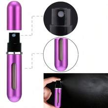 1 Piece Perfume Spray Bottle, Reusable Unfilled Perfume Bottle, Mini Cosmetic Bottle, Perfume, Pure Dew Packaging Tool, Green, Suitable For Birthday Gifts For Relatives And Friends, Holiday Gifts, Portable Travel Size 5 Ml. - 紫色 - 查看 9