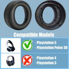 Replacement Earpads Cushions For PlayStation 5 Pulse 3D Wireless Headset, Ear Pads Cushions With Noise Isolation Foam