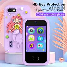 Juguete de teléfono inteligente para niños con cámara dual, juegos, multifilros y pegatinas, reproductor de música para niños pequeños con funciones que incluyen alarma de juego, formación de hábitos, libros ilustrados, dibujo, calculadora, video, juguetes de sirena para teléfono para niños y niñas de 3 a 10 años, regalos de Navidad y cumpleaños, juguete de teléfono para niños, mejores regalos para volver a la escuela y cumpleaños - Multicolor - Ver 4